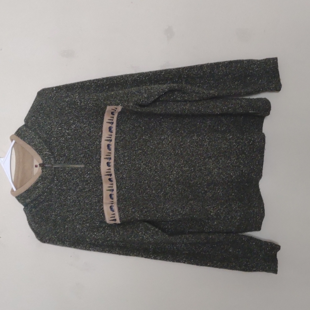 Woolrich 1/4 zip sweater. Cotton/acrylic. Forest green. Size M